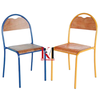 Chaise semi métallique grand modèle dossier rond  Réf :A0937