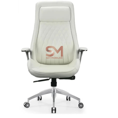 Fauteuil président MALA Blanc Réf A0332