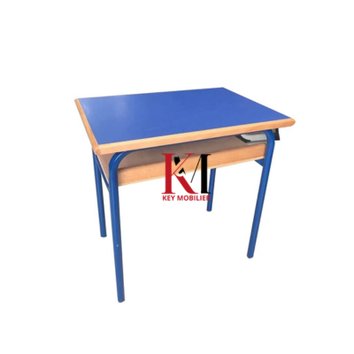 Table Scolaire Individuelle Avec Casier en bois A0134
