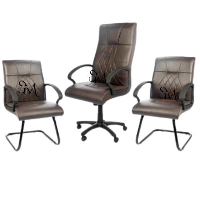 Ensemble Fauteuil JOKER en simili cuir Marron  Réf. A0920